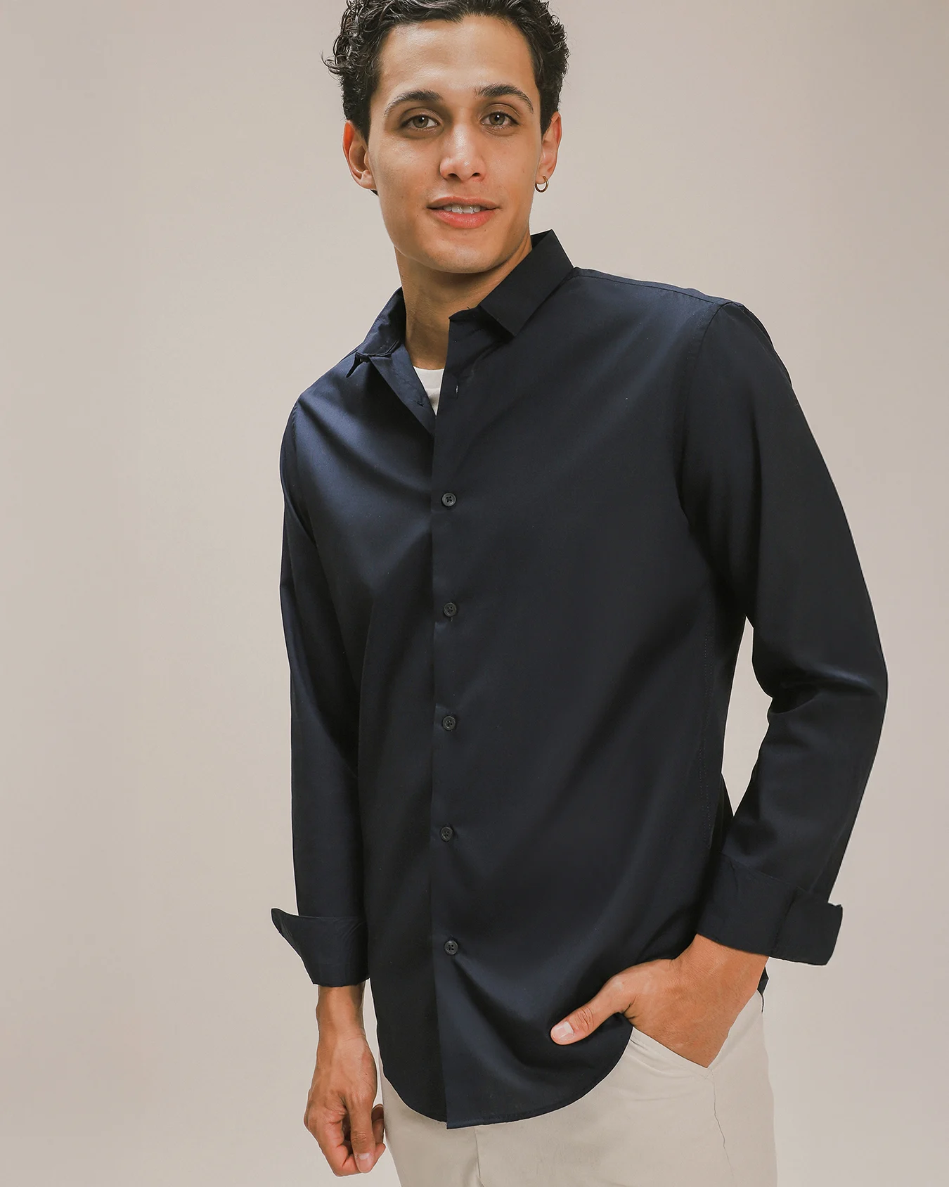 Camisa Azul Fit Slim 4 Camisa Azul Fit Slim