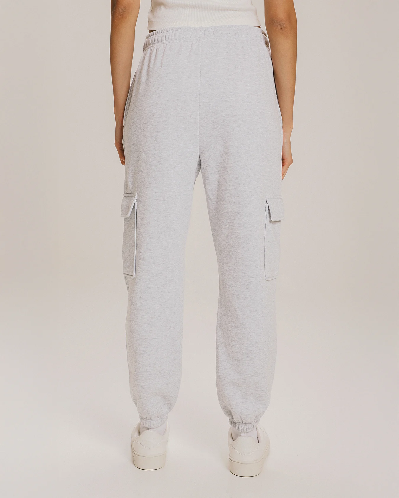 Jogger Gris Cargo De Felpa 3 Jogger Gris Cargo De Felpa