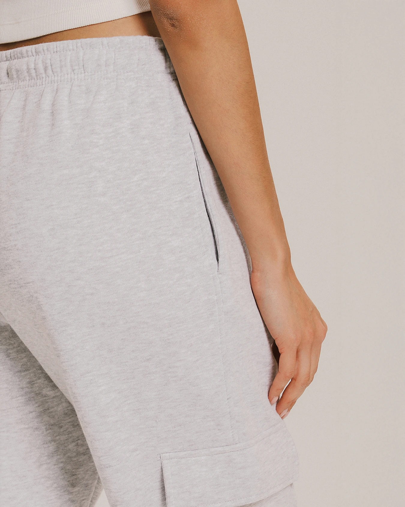 Jogger Gris Cargo De Felpa 5 Jogger Gris Cargo De Felpa