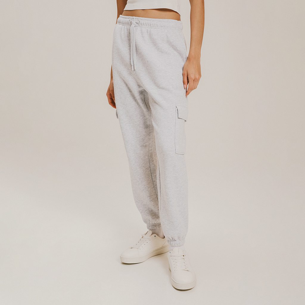 Jogger Gris Cargo De Felpa 6 Jogger Gris Cargo De Felpa