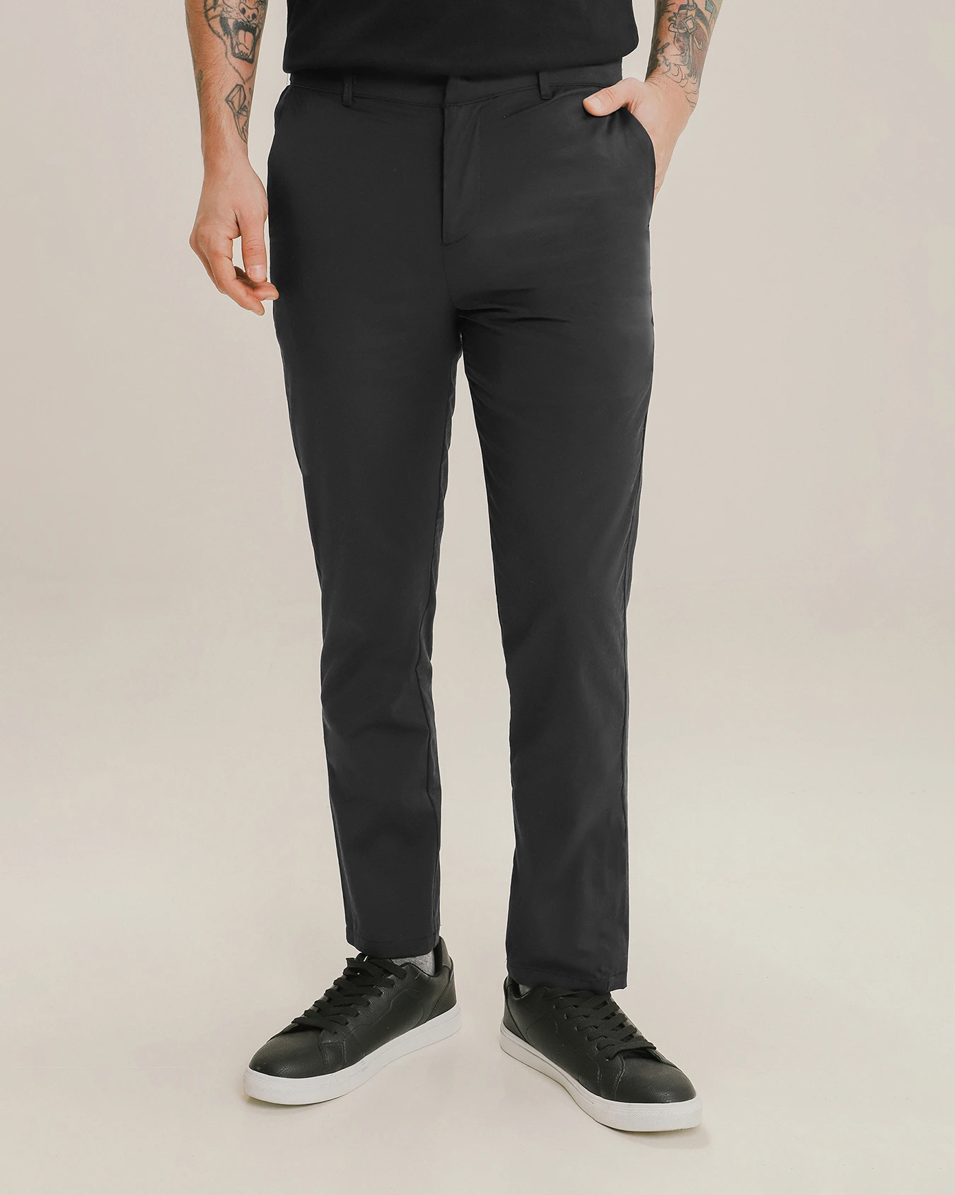 Pantalón Fit Slim Negro 1 Pantalón Fit Slim Negro